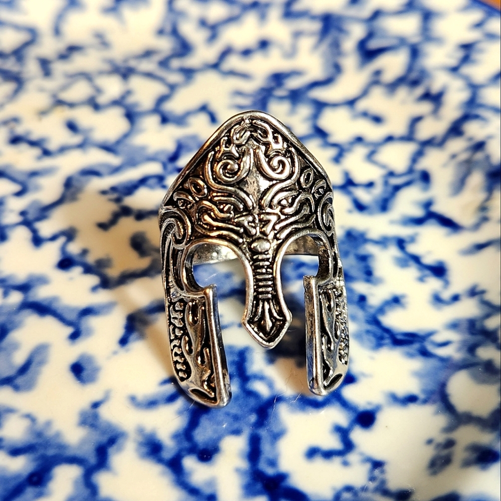 Totally Awesome Solid Stainless Steel Spartan Helmet Ring Or Trojan Warrior Band